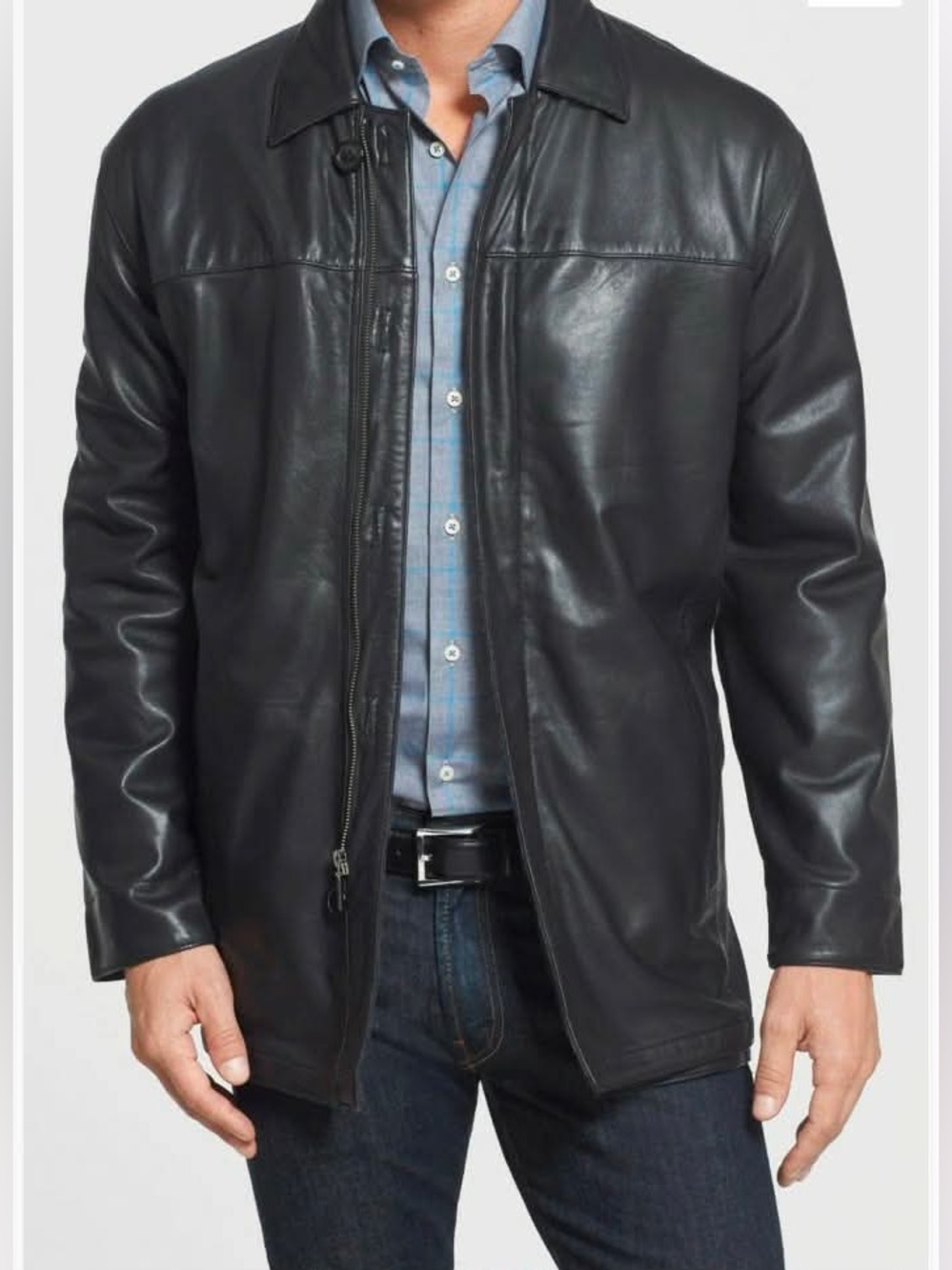 NWOT Missani Le Collezioni Classic Fit Reversible Leather & Lambswool Coat $900